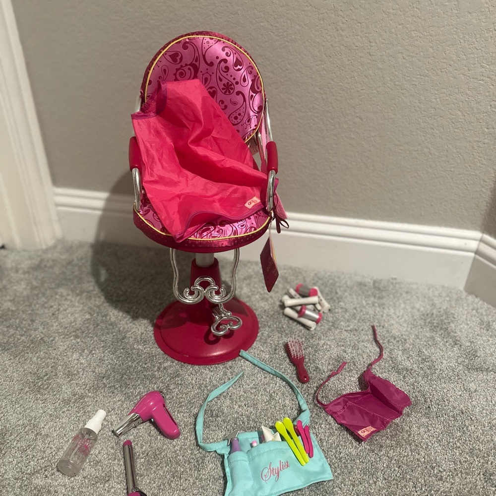 Kids Styling Chair Playset - Pink